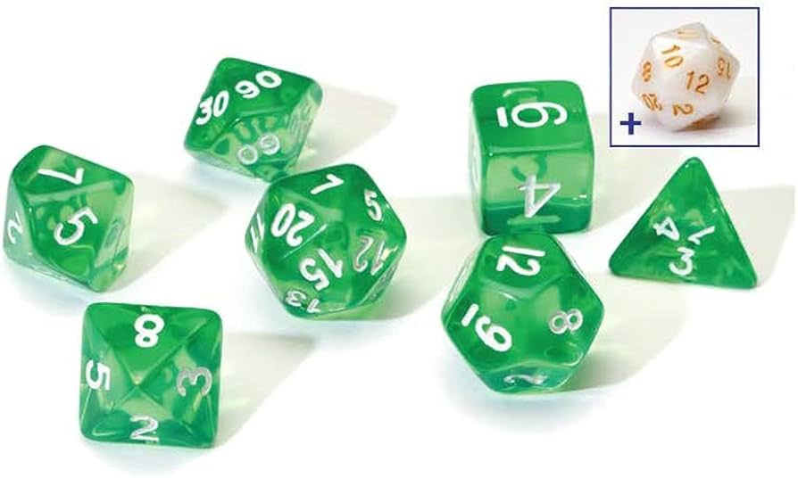 Sirius Dice - Translucent Green Resin