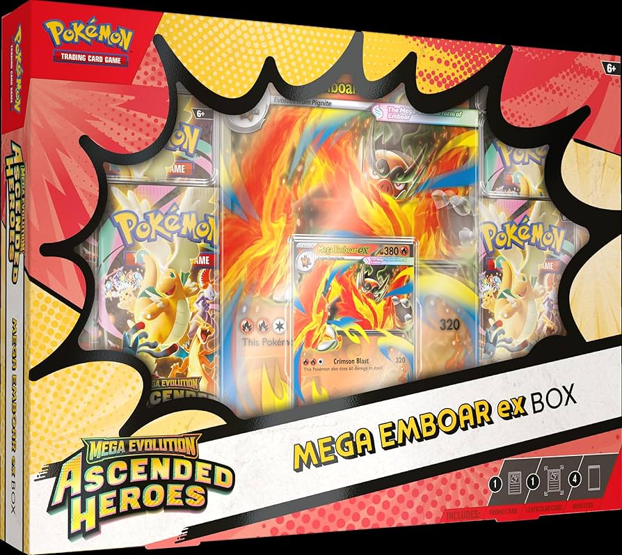Pokemon: Ascended Heroes Mega Emboar Ex Box