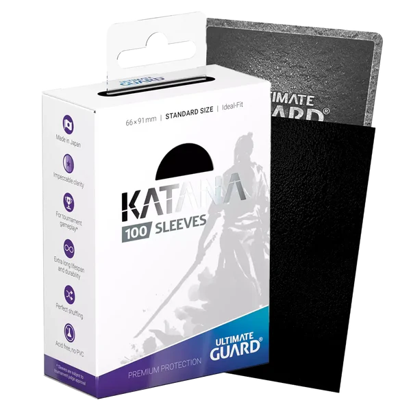 Ultimate Guard Katana Sleeves Standard Size (100) - Black