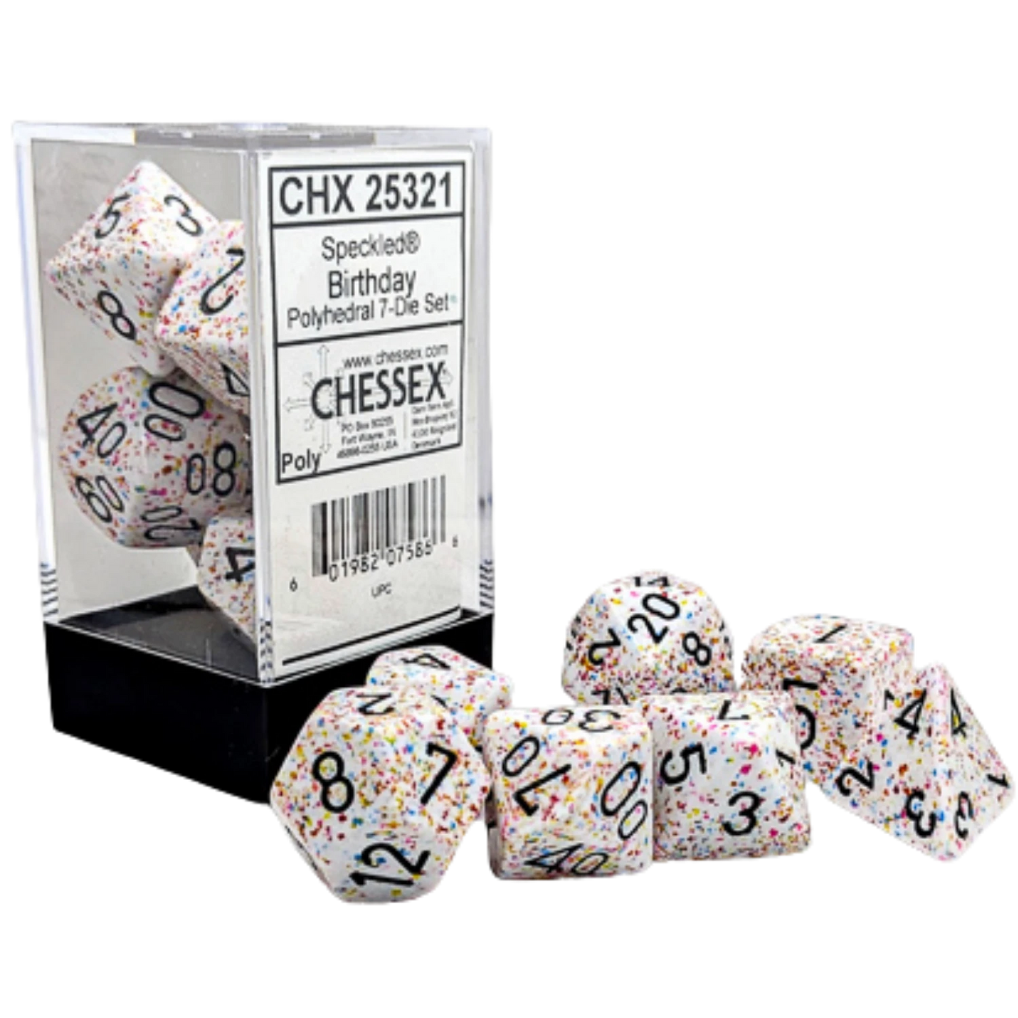 Chessex Polyhedral 7-Die Set - Speckled Birthday