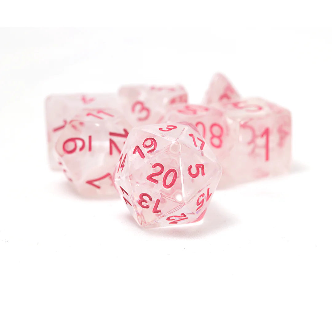 Sirius Dice - Dice Set - White cloud + Pink Ink