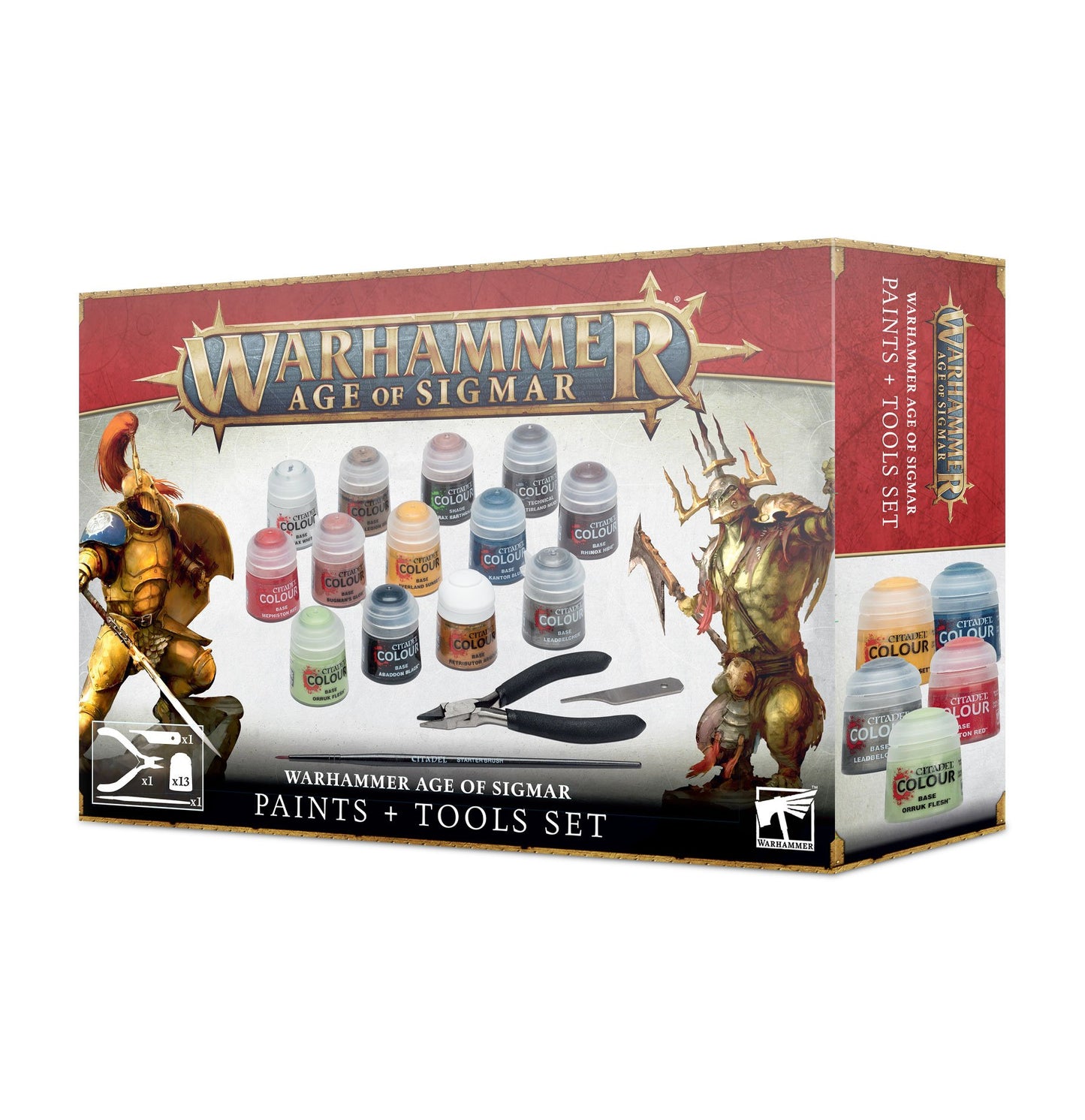Warhammer Age Of Sigmar Paint + Tools Set