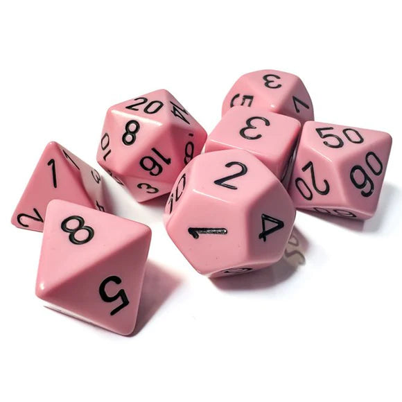 Chessex Pink/Black 7-Die Set