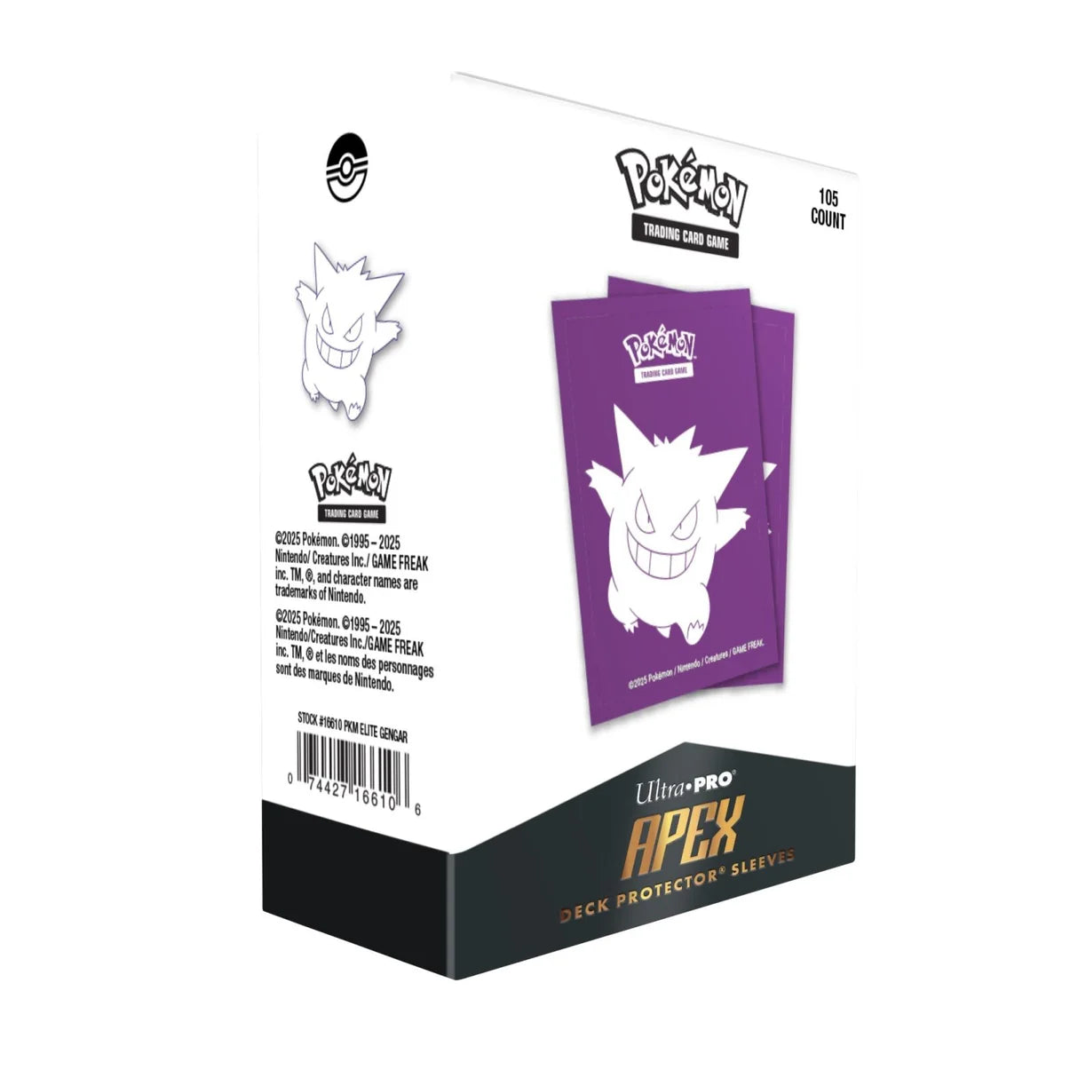 Ultra Pro: Elite Gengar 105ct Apex Deck Protector Sleeves for Pokémon