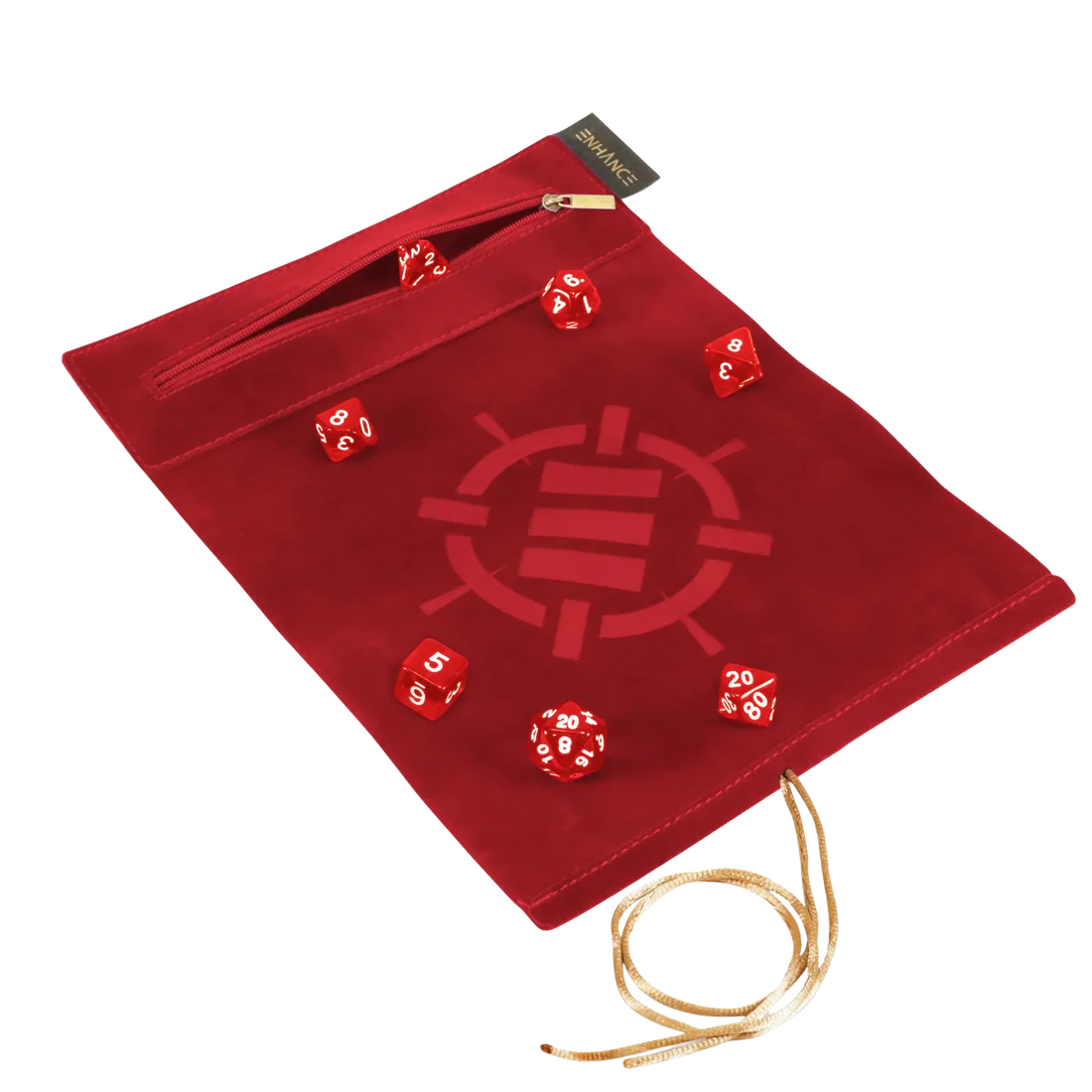 ENHANCE Tabletop Roll on a Scroll™ Dice & Rolling Mat: Red
