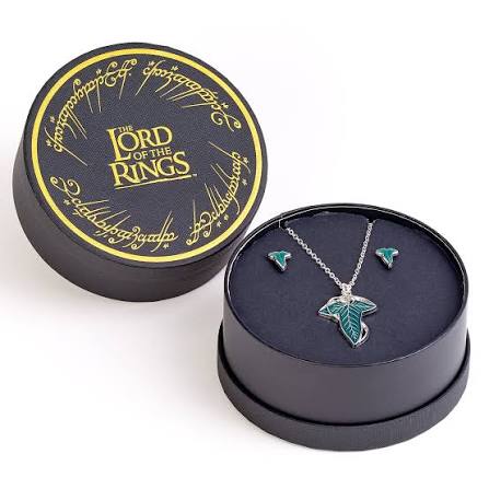 The Lord of the Rings : Earrings and Necklace Gift Set - Leaf of Lorien