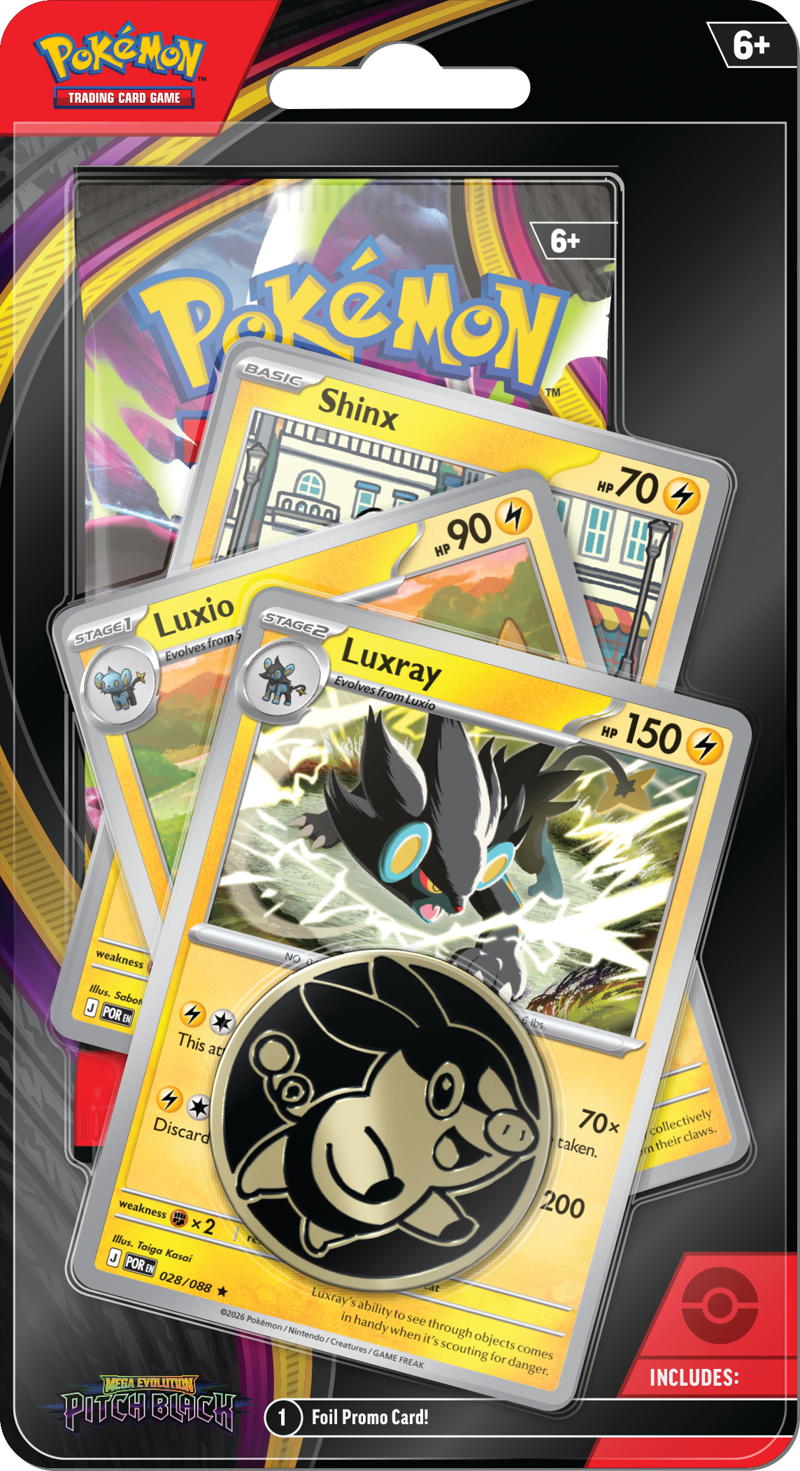 Pokemon: ME5 Pitch Black Premium Checklane Blister (Luxray) (Ennakkomyynti)