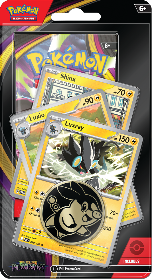 Pokemon: ME5 Pitch Black Premium Checklane Blister (Luxray) (Ennakkomyynti)