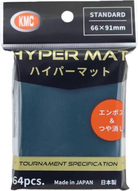 KMC Standard Sleeves - Hyper MAT Green (64 Sleeves)