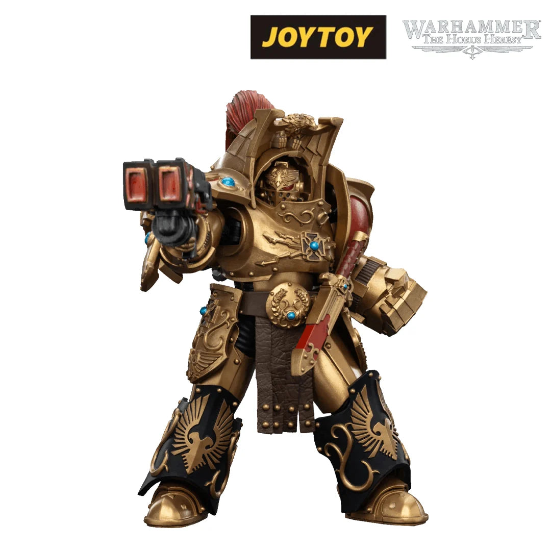 Warhammer The Horus Heresy Action Figure 1/18 Legio Custodes Aquilon Terminator Squad Aquilon with twin-linked Adrathic Destructor 14 cm