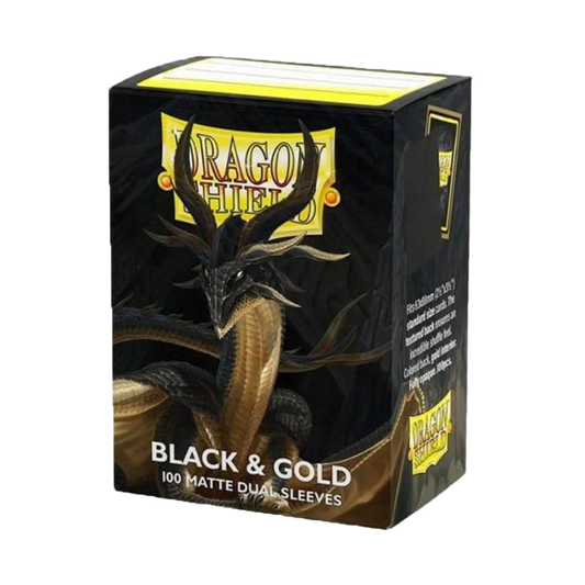 Dragon Shield Sleeves: Standard size - Matte Dual - Black & Gold