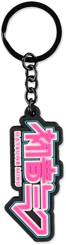Hatsune Miku Rubber Keychain Logo