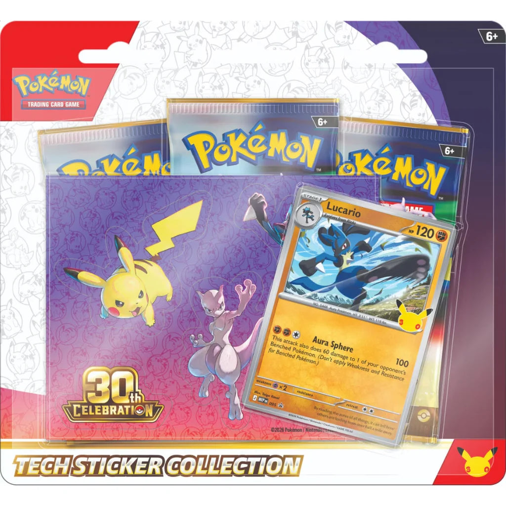 Pokemon: 30th Anniversary Celebration Tech Sticker Collection Lucario (Ennakkotilaus)