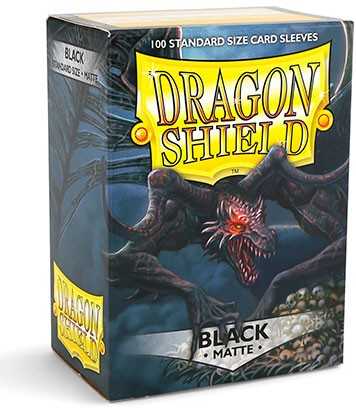 Dragon Shield Standard Sleeves: Matte Black (100 Sleeves)