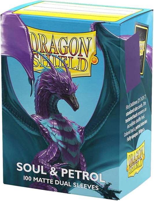 Dragon Shield Sleeves: Standard size - Matte Dual - Soul & Petrol