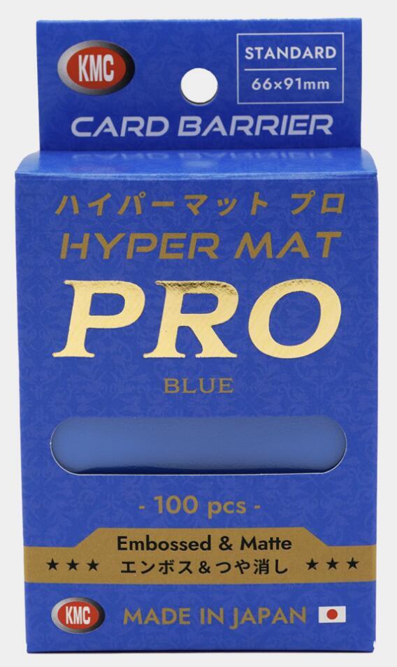 KMC Standard Sleeves: Hyper MAT PRO Blue (100 Sleeves)