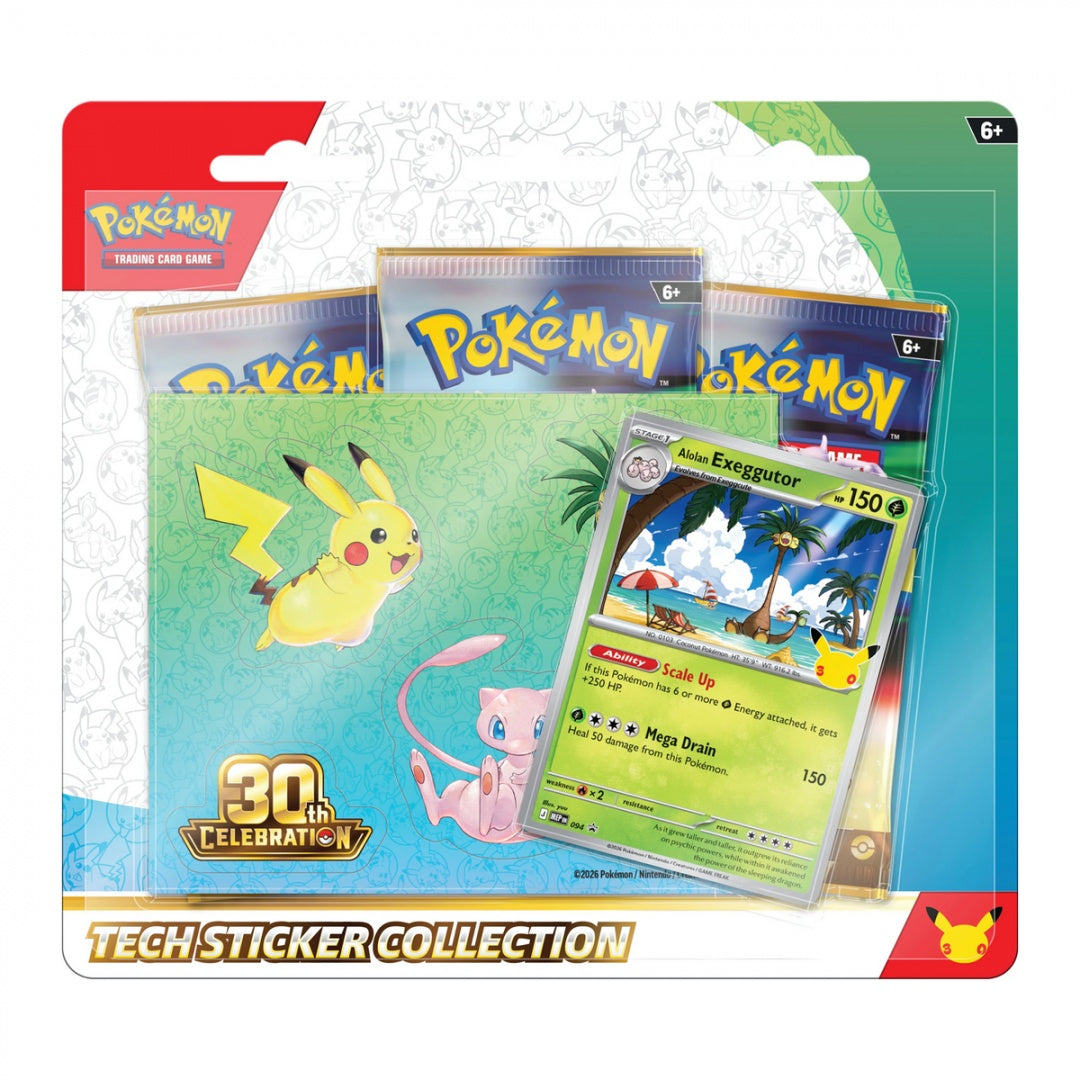 Pokemon: 30th Anniversary Celebration Tech Sticker Collection Alolan Exeggutor (Ennakkotilaus)