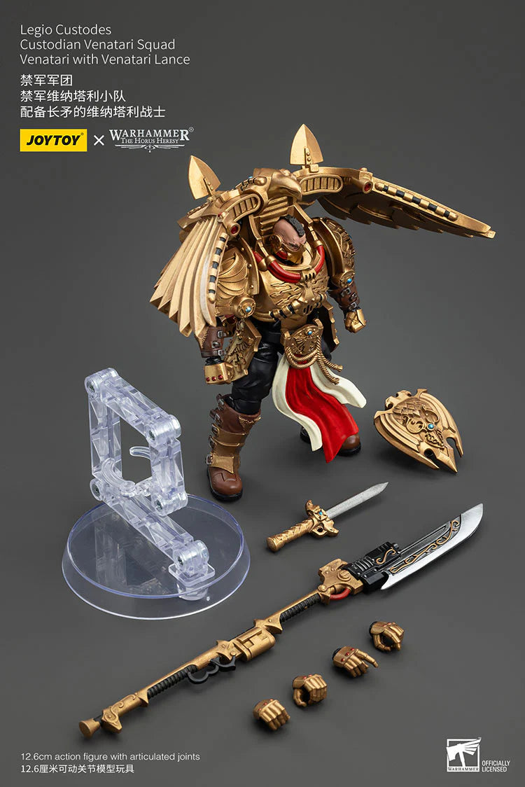 Warhammer The Horus Heresy Action Figure: 1/18 Legio Custodes Custodian Venatari Squad Venatari with Venatari Lance 13 cm