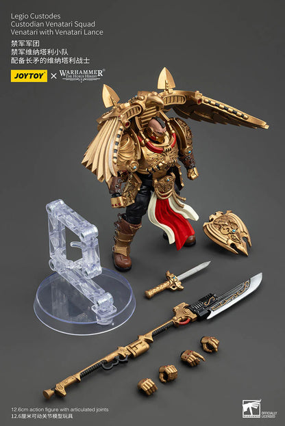 Warhammer The Horus Heresy Action Figure: 1/18 Legio Custodes Custodian Venatari Squad Venatari with Venatari Lance 13 cm