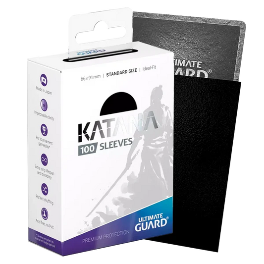 Ultimate Guard Katana Sleeves Standard Size (100) - Black