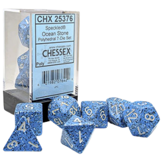 Chessex Polyhedral 7-Die Set - Speckled Ocean Stone