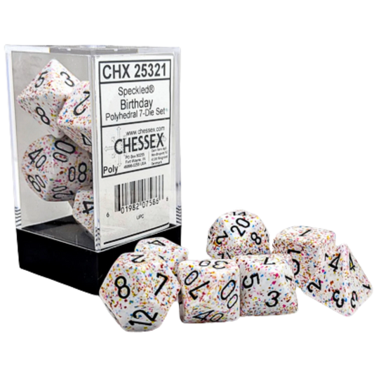 Chessex Polyhedral 7-Die Set - Speckled Birthday