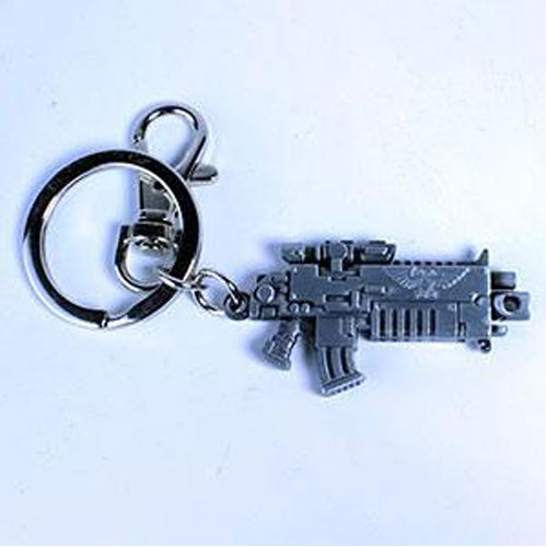 Warhammer 40K Metal Keychain Bolter Metallic Finish