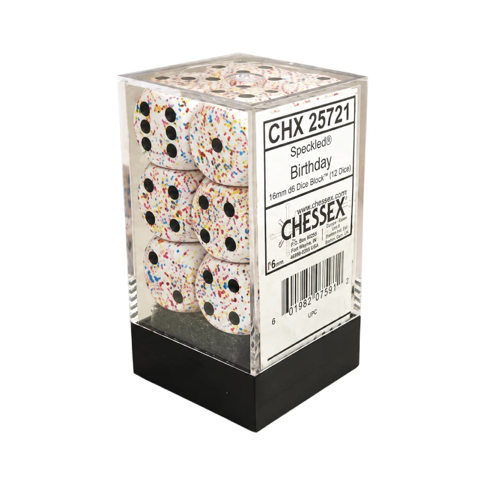 Chessex: Speckled® 16mm d6 Birthday Dice Block (12 dice)