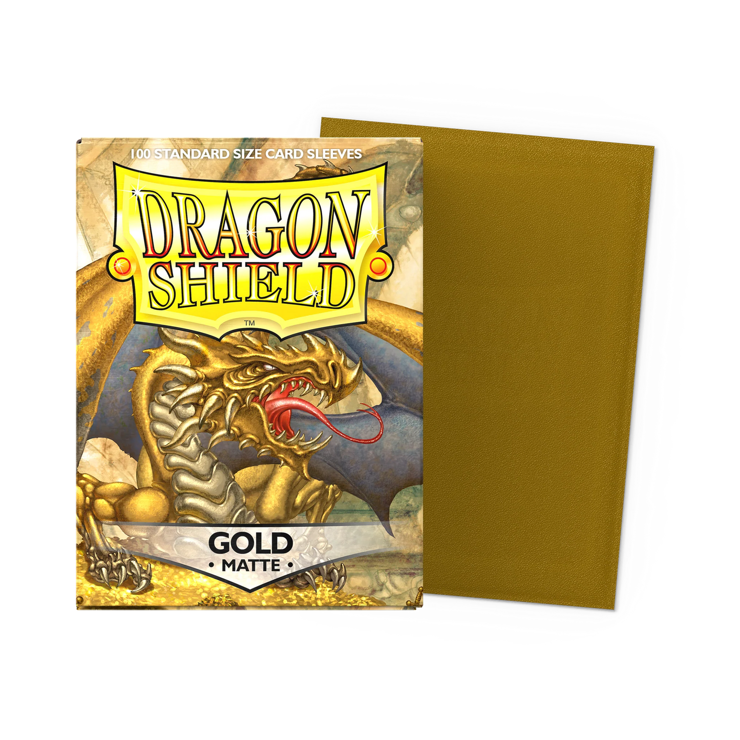 Dragon Shield Standard Sleeves: Matte Gold
