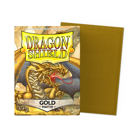 Dragon Shield Standard Sleeves: Matte Gold