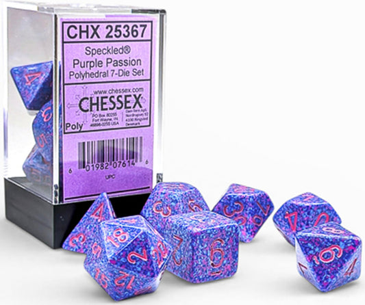 Chessex Polyhedral 7-Die Set - Speckled Purple Passion