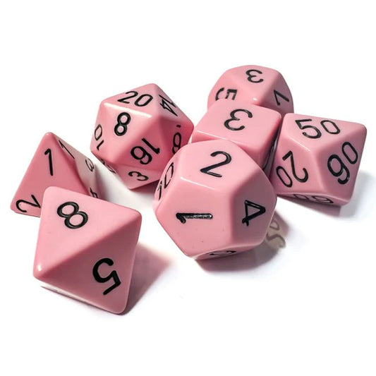 Chessex Pink/Black 7-Die Set