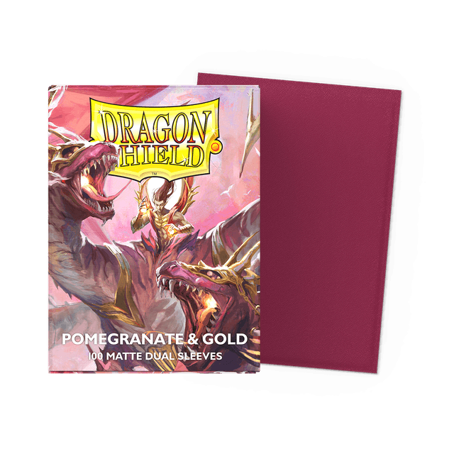 Dragon Shield: Standard Matte Dual Sleeves Pomegranate & Gold