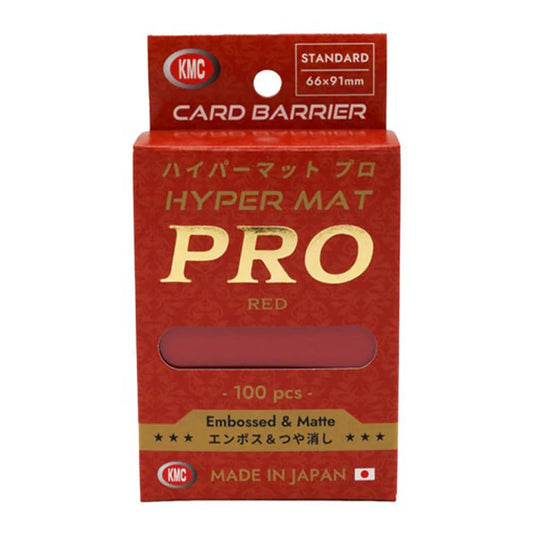 KMC Standard Sleeves: Hyper MAT PRO Red (100 Sleeves)