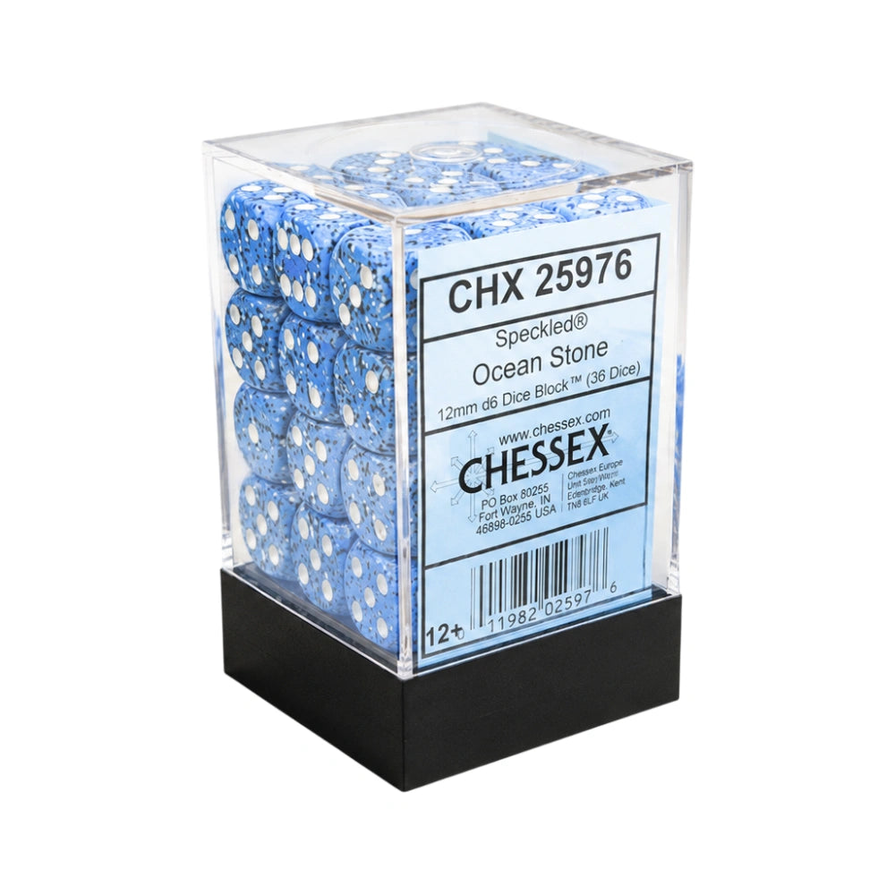 Chessex: Speckled® 12mm d6 Ocean Stone Dice Block™ (36 dice)