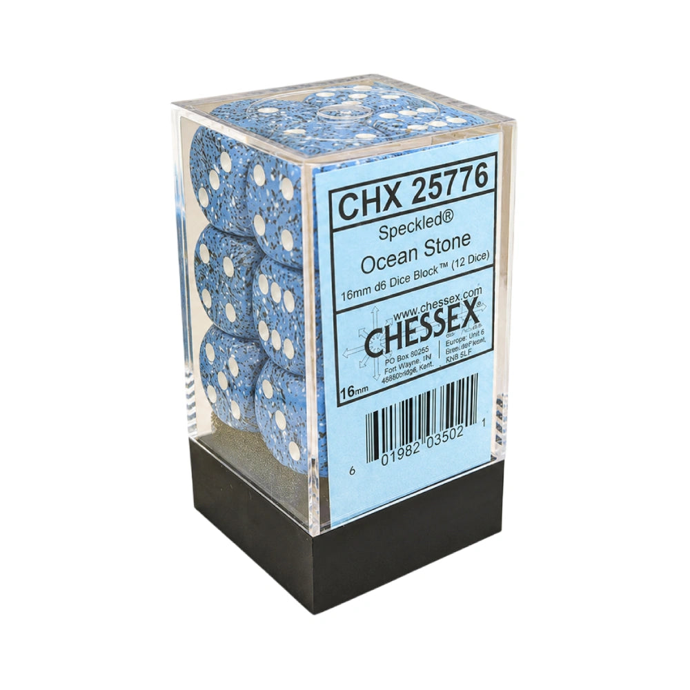 Chessex: Speckled® 16mm d6 Ocean Stone Dice Block (12 dice)
