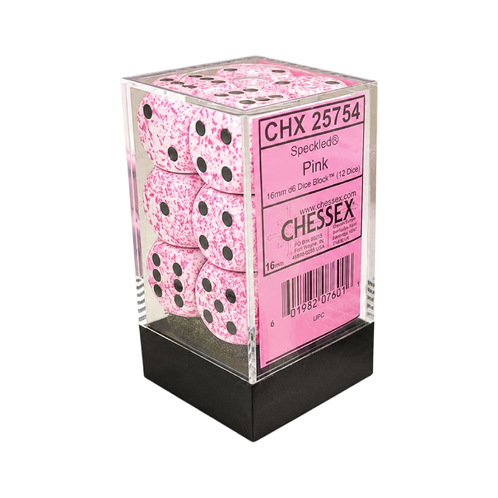 Chessex: Speckled® 16mm d6 Pink Dice Block (12 dice)