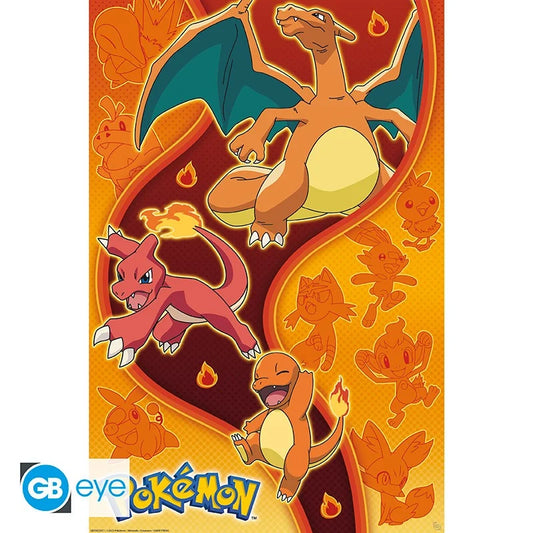 POKEMON: Poster Maxi 91.5x61 - Fire Type