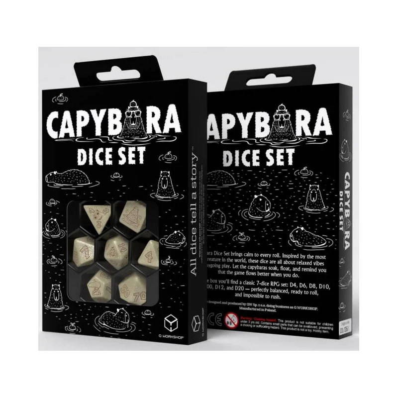 Capybara Dice Set: Sleepie