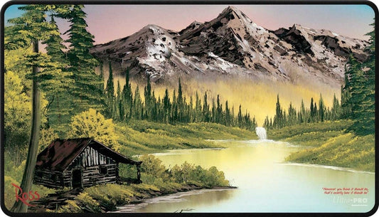 Ultra Pro: Bob Ross Mountain Retreat Black Stitched Playmat