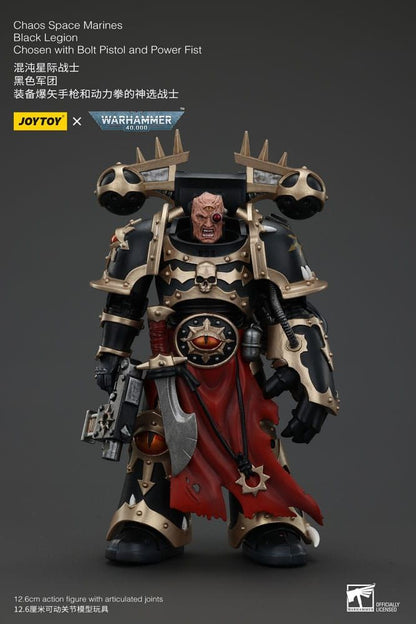 Warhammer 40k Actionfigur: Chaos Space Marines Black Legion Chosen with Bolt Pistol and Power Fist 20 cm