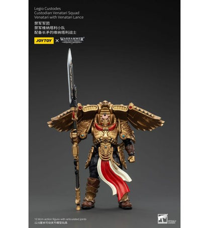 Warhammer The Horus Heresy Action Figure: 1/18 Legio Custodes Custodian Venatari Squad Venatari with Venatari Lance 13 cm