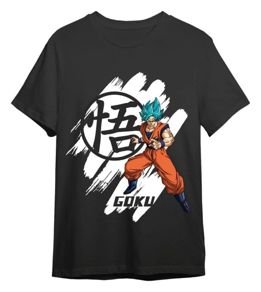 Dragon Ball T-Shirt Dragon Ball Super Goku Super Saiyan Blue Black (Size L)