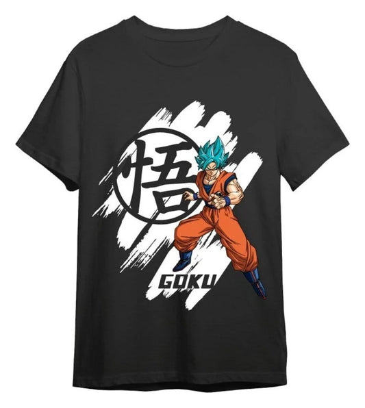Dragon Ball T-Shirt Dragon Ball Super Goku Super Saiyan Blue Black (Size L)